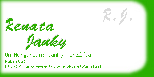 renata janky business card